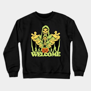 welcome in halloween Crewneck Sweatshirt